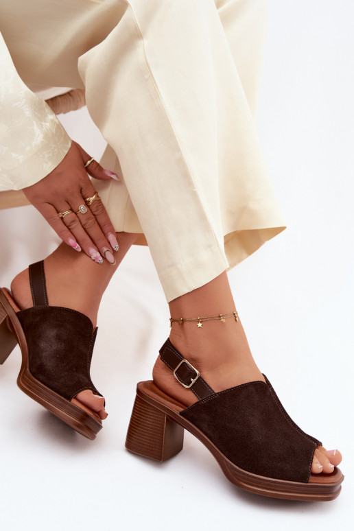 Āda Eleganti augstpapēžu kurpes Post Vinceza 39995 CzekoladoIne