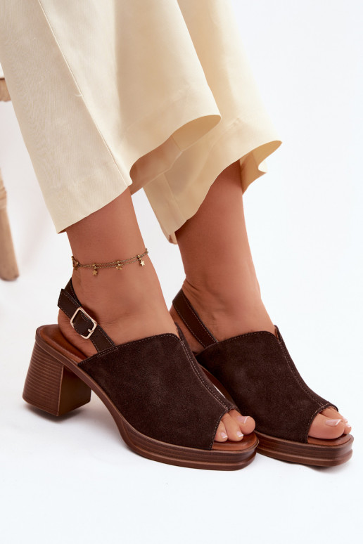 Āda Eleganti augstpapēžu kurpes Post Vinceza 39995 CzekoladoIne