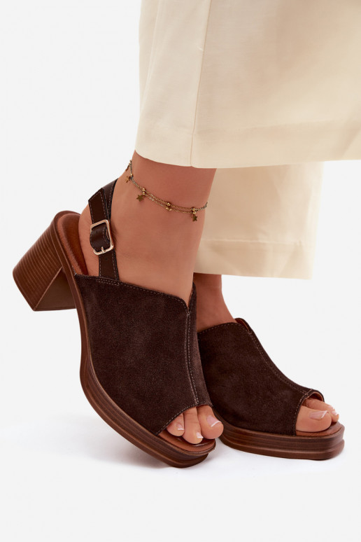 Āda Eleganti augstpapēžu kurpes Post Vinceza 39995 CzekoladoIne