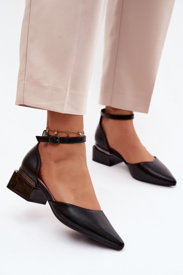 Kurpes Klockā ar siksniņām Vinceza 62278 melnas krāsas