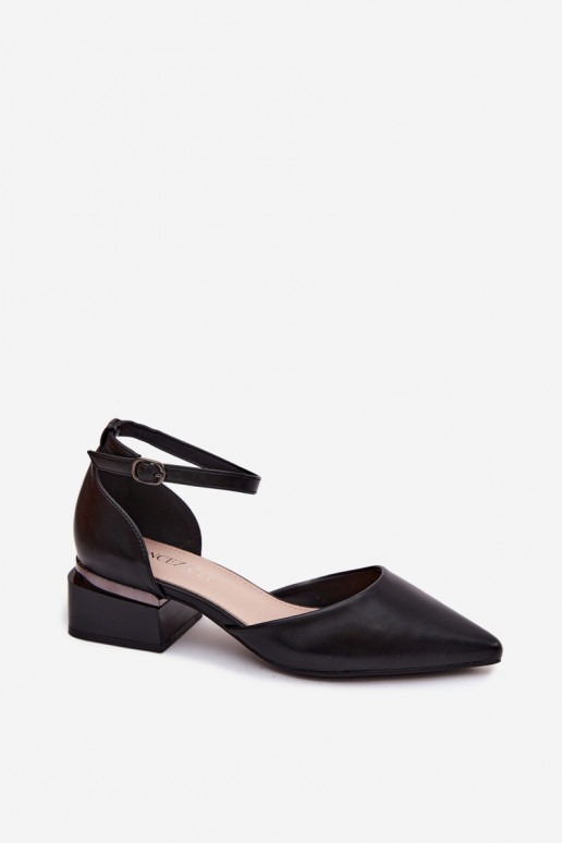 Kurpes Klockā ar siksniņām Vinceza 62278 melnas krāsas