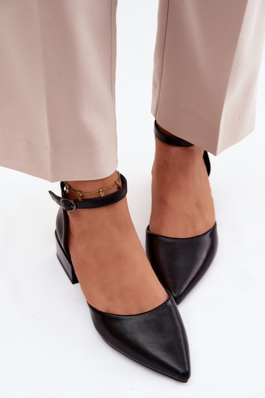 Kurpes Klockā ar siksniņām Vinceza 62278 melnas krāsas