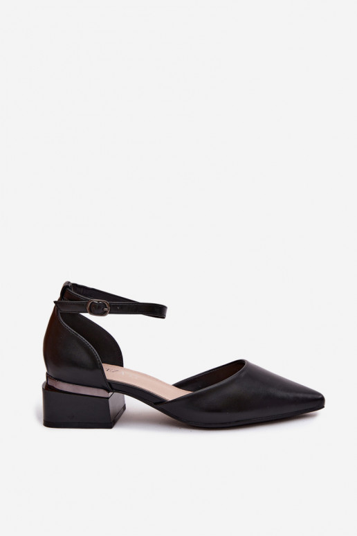 Kurpes Klockā ar siksniņām Vinceza 62278 melnas krāsas