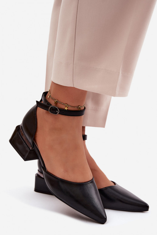 Kurpes Klockā ar siksniņām Vinceza 62278 melnas krāsas