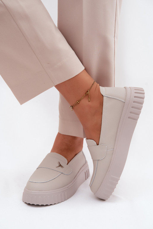 Āda apavi Sieviešu ar platformu Paslīdēt uz Vinceza 93218 smilšu krāsas