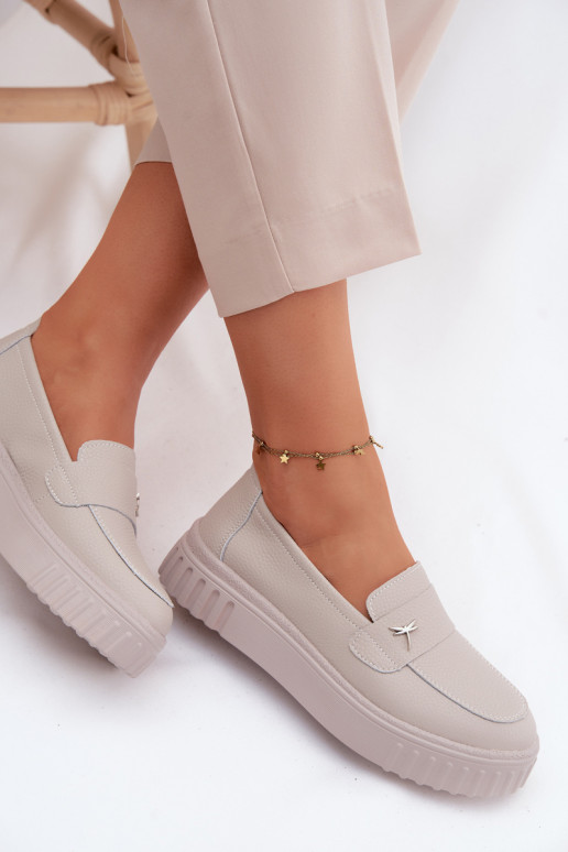 Āda apavi Sieviešu ar platformu Paslīdēt uz Vinceza 93218 smilšu krāsas