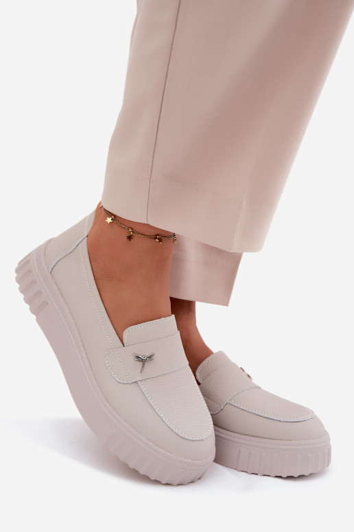 Āda apavi Sieviešu ar platformu Paslīdēt uz Vinceza 93218 smilšu krāsas