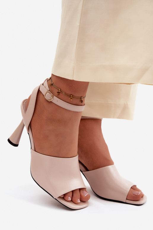 Sieviešu basenes ar papēdi Vinceza 62297 smilšu krāsas