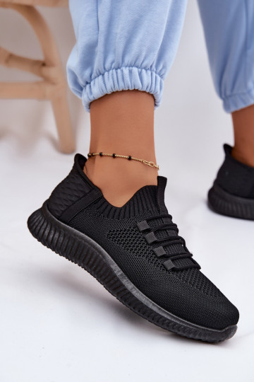 Auduma Paslīdēt uz sporta apavi Sieviešu melnas krāsas Olive 2