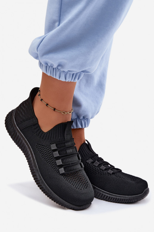 Auduma Paslīdēt uz sporta apavi Sieviešu melnas krāsas Olive