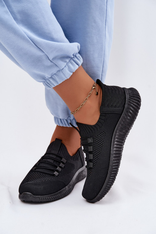 Auduma Paslīdēt uz sporta apavi Sieviešu melnas krāsas Olive