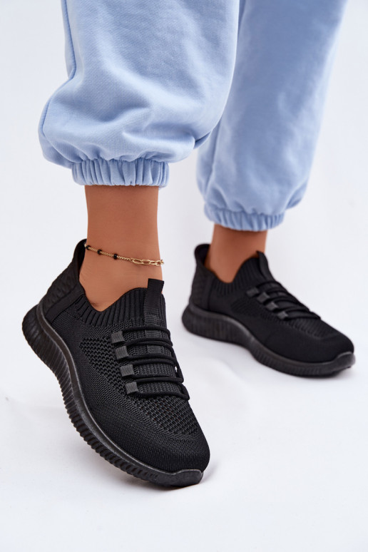 Auduma Paslīdēt uz sporta apavi Sieviešu melnas krāsas Olive