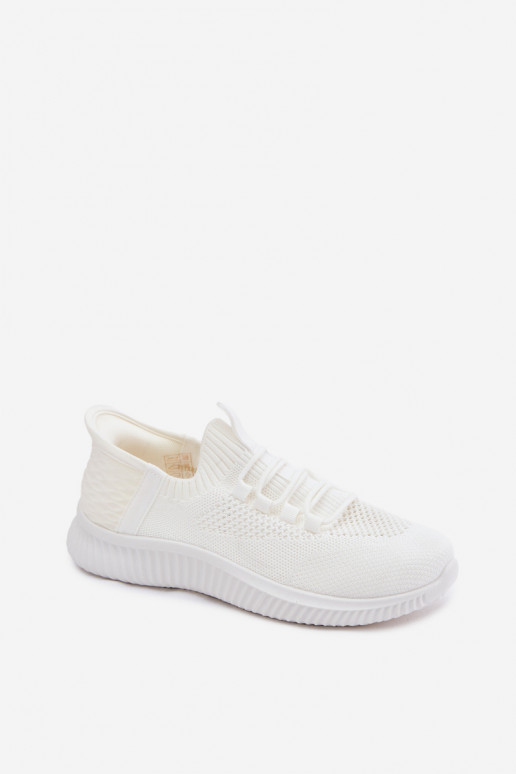 Auduma Paslīdēt uz sporta apavi Sieviešu baltas krāsas Olive