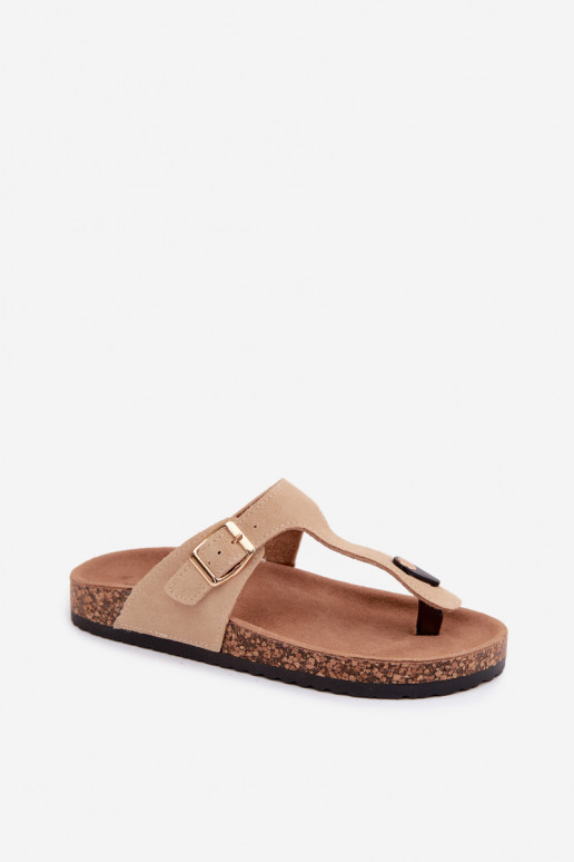 Āda zamšādas čības modernas iešļūcenes Ar zelta sprādzi smilšu krāsas Honey