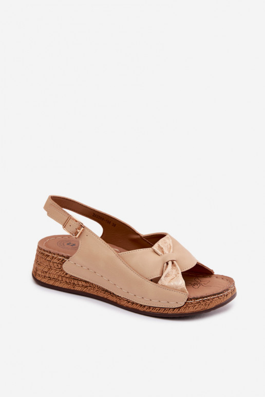 Ērtas sieviešu basenes ar platformu smilšu krāsas Iggy