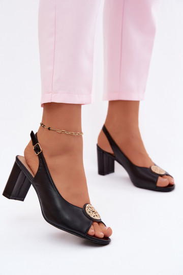 Sieviešu basenes Ze Zelta krāsasm Detalem melnas krāsas Lotus