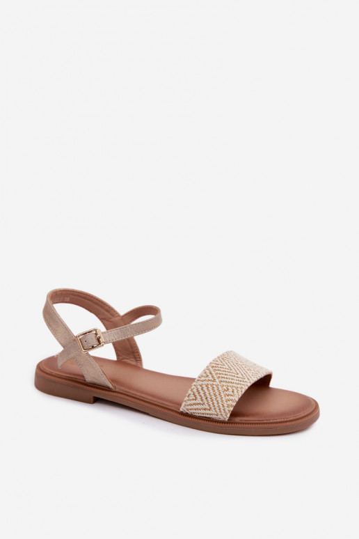 Sieviešu basenes ar platiem papēžiem Zelta krāsas Lumina