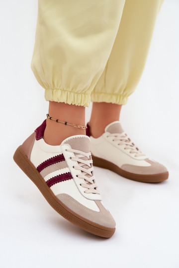 Āda Sneakers modeļa apavi Sieviešu Zazoo N1234S2 Baltas-bordo krāsas 2