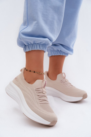 Auduma sporta apavi Sneakers modeļa apavi Sieviešu Paslīdēt uz Kobbo 102425 smilšu krāsas 2