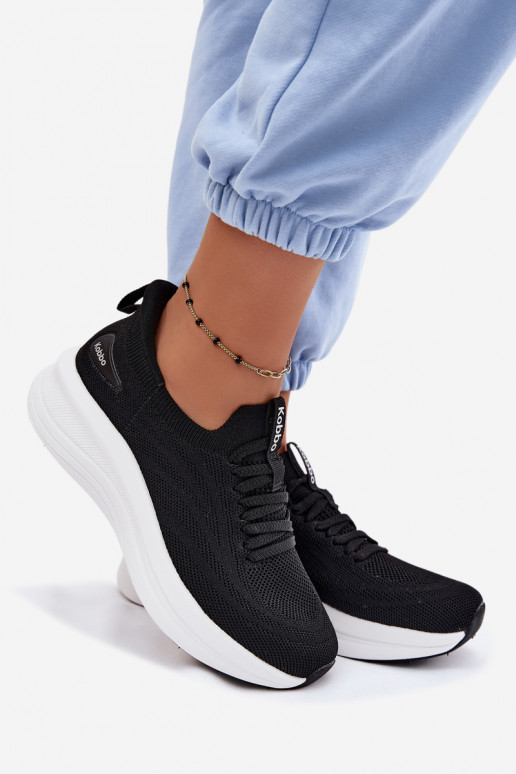 Auduma sporta apavi Sneakers modeļa apavi Sieviešu Paslīdēt uz Kobbo 102425 melnas krāsas