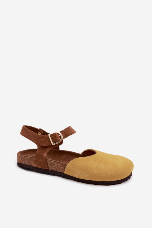 Āda Zamšādas basenesZakrytymi Palcami Tā irciejka H7365-07 Dzelteni