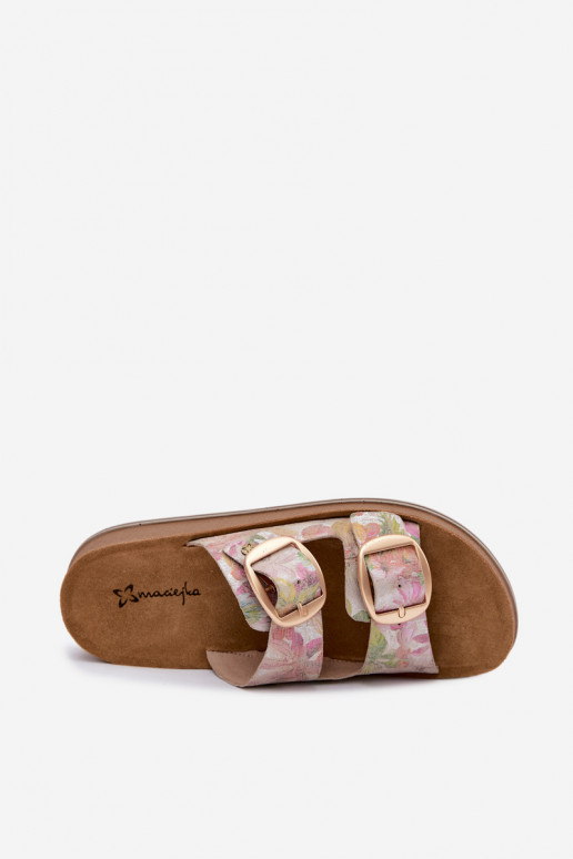 Čibas no dabīgas ādas Rakstaina ar sprādzēm Tā irciejka P7537-39 Dažādu krāsu