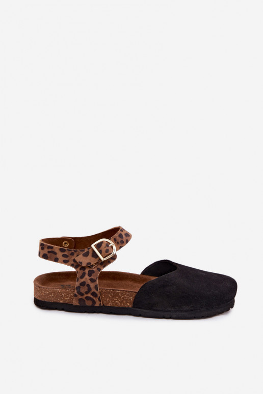 Āda Zamšādas basenesZakrytymi Palcami Tā irciejka H7365-01 melnas krāsas