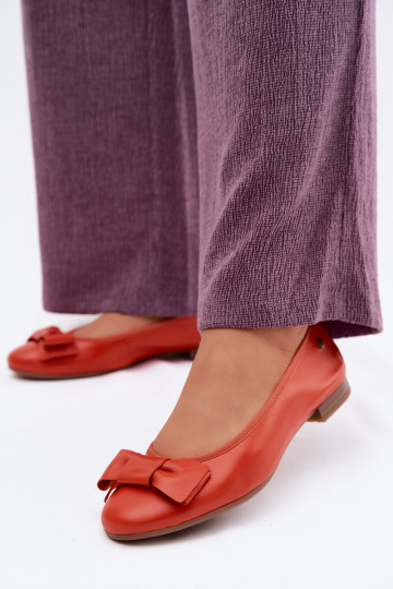 Balerīnas ar bantītēm Tā irciejka P6802-18 oranžas krāsas