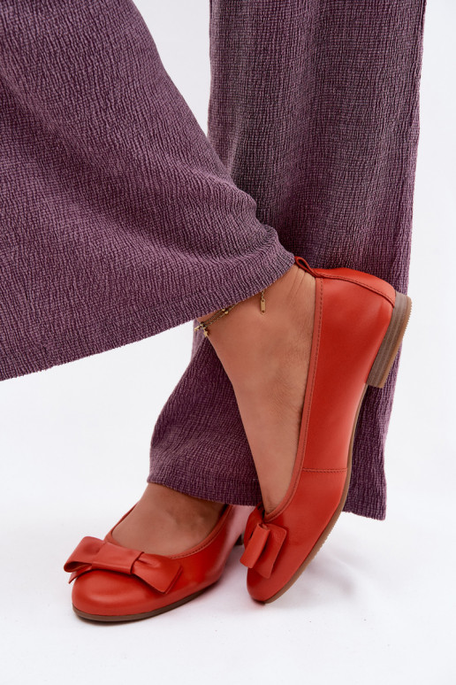 Balerīnas ar bantītēm Tā irciejka P6802-18 oranžas krāsas