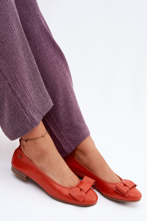 Balerīnas ar bantītēm Tā irciejka P6802-18 oranžas krāsas
