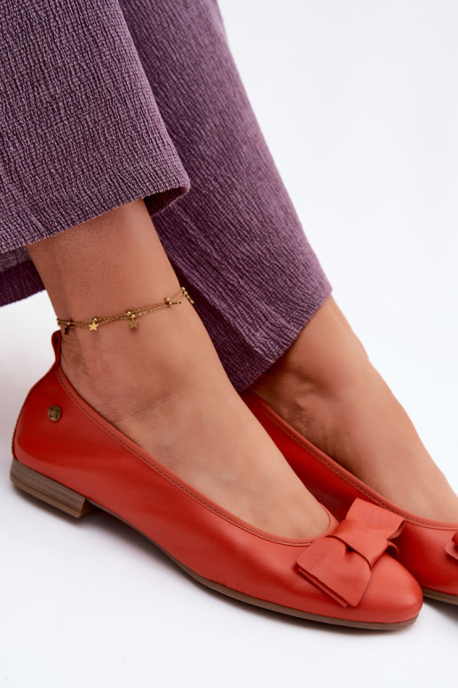 Balerīnas ar bantītēm Tā irciejka P6802-18 oranžas krāsas