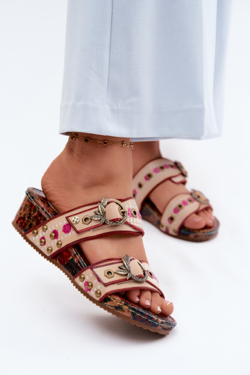 Āda Rakstaina sieviešu čības ar platformu Tā irciejka K7406-04 Dažādu krāsu 2