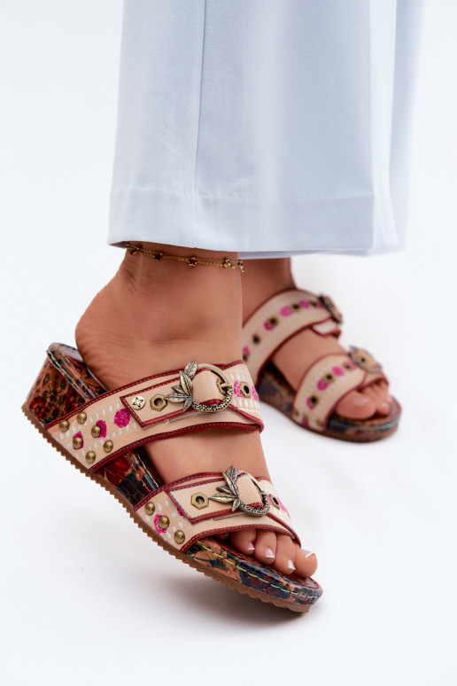 Āda Rakstaina sieviešu čības ar platformu Tā irciejka K7406-04 Dažādu krāsu