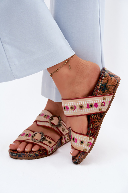 Āda Rakstaina sieviešu čības ar platformu Tā irciejka K7406-04 Dažādu krāsu