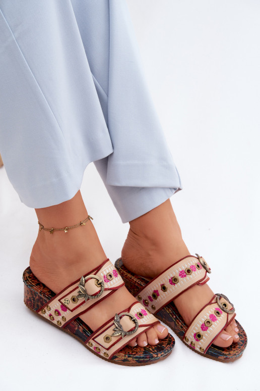 Āda Rakstaina sieviešu čības ar platformu Tā irciejka K7406-04 Dažādu krāsu