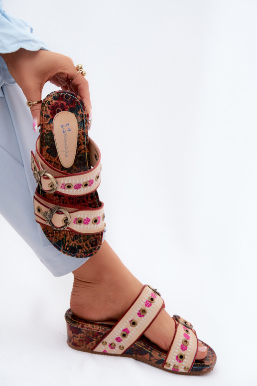 Āda Rakstaina sieviešu čības ar platformu Tā irciejka K7406-04 Dažādu krāsu