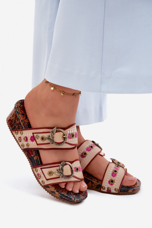 Āda Rakstaina sieviešu čības ar platformu Tā irciejka K7406-04 Dažādu krāsu