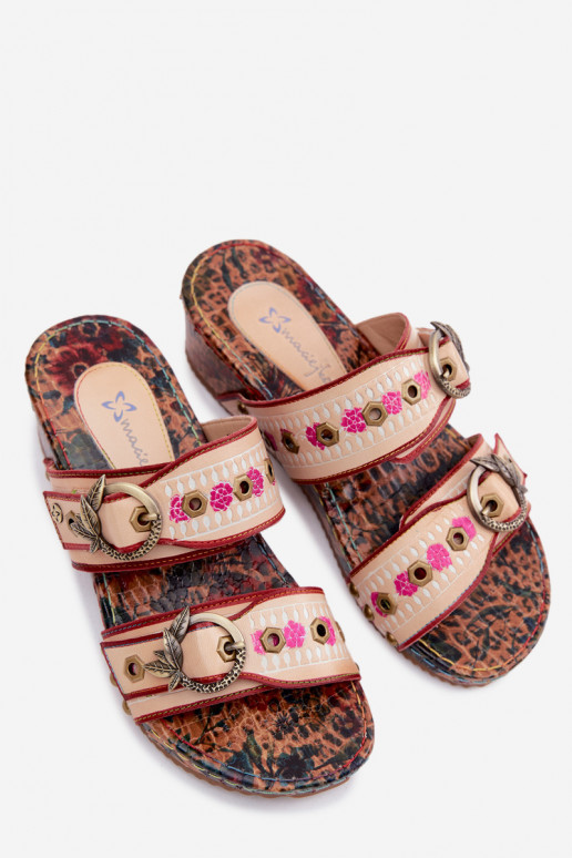 Āda Rakstaina sieviešu čības ar platformu Tā irciejka K7406-04 Dažādu krāsu