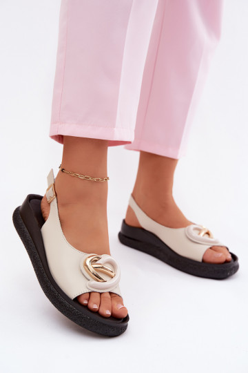 Āda ar platformus basenes ar ornamentiem S.Barski KV61-6047 smilšu krāsas 2