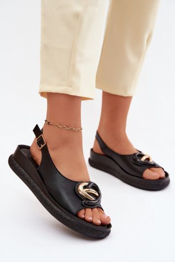 Āda ar platformus basenes ar ornamentiem S.Barski KV61-6047 melnas krāsas 2