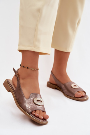 līdzenas zoles basenes ar ornamentiem S.Barski KV61-6040 brūnas krāsas 2