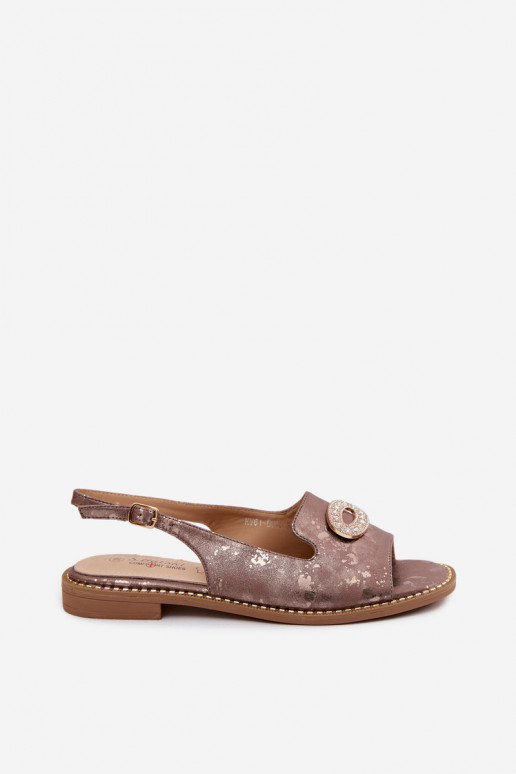 līdzenas zoles basenes ar ornamentiem S.Barski KV61-6040 brūnas krāsas