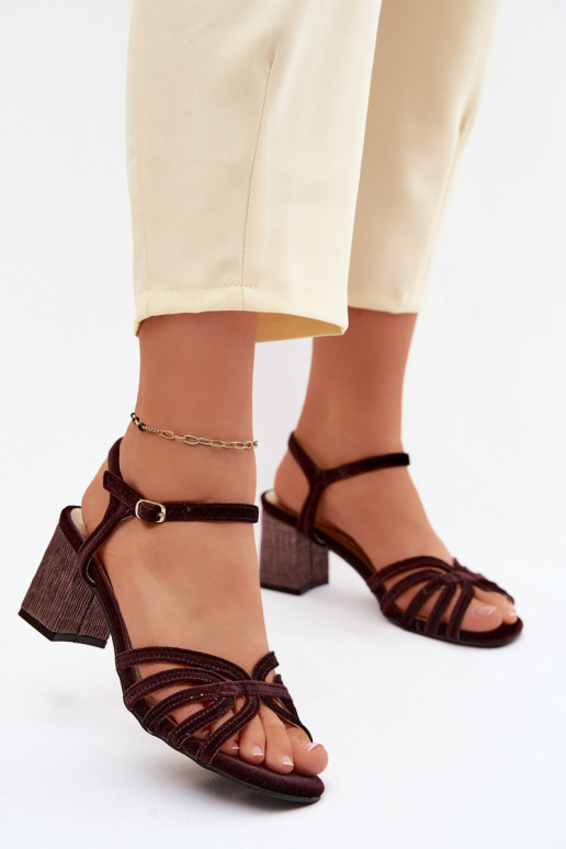 Aksamitne Sieviešu basenes D&A SR61-0102 bordo krāsas