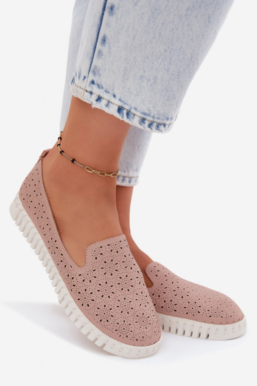 Ažūrs Paslīdēt uz apavi Sieviešu rozā krāsa Salty