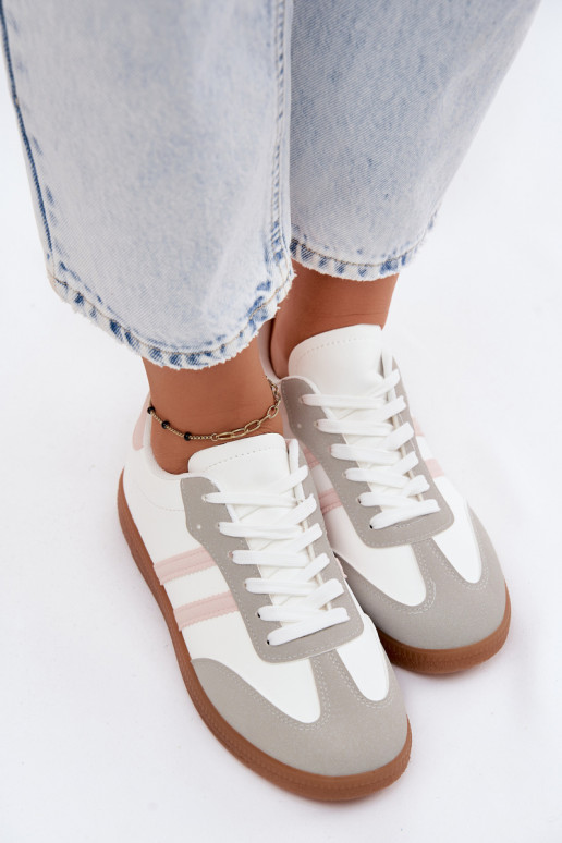 Sneakers modeļa apavi Sieviešu Baltas-Rozā krāsas Seabell