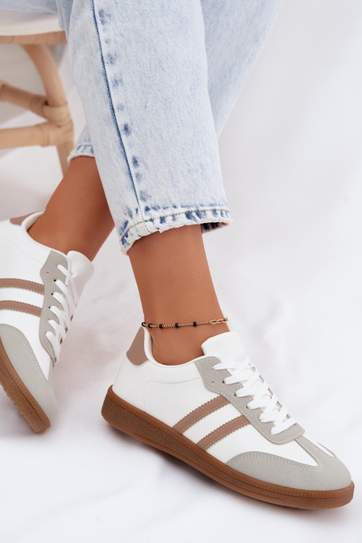 Sneakers modeļa apavi Sieviešu Baltas-smilšu krāsas Seabell