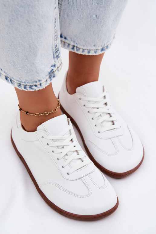 Āda sieviešu puszābaki Barefoot Zazoo N1243 baltas krāsas