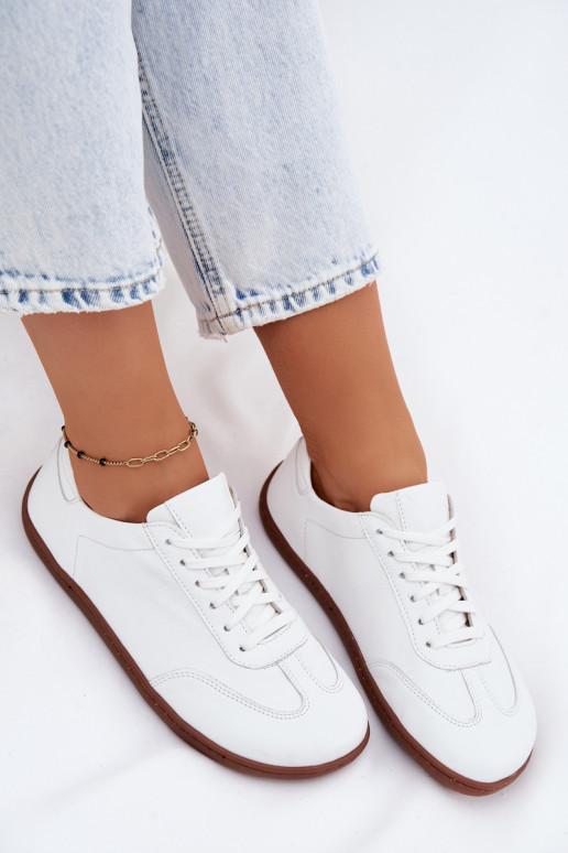 Āda sieviešu puszābaki Barefoot Zazoo N1243 baltas krāsas