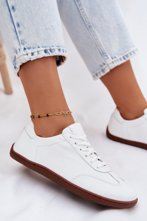 Āda sieviešu puszābaki Barefoot Zazoo N1243 baltas krāsas