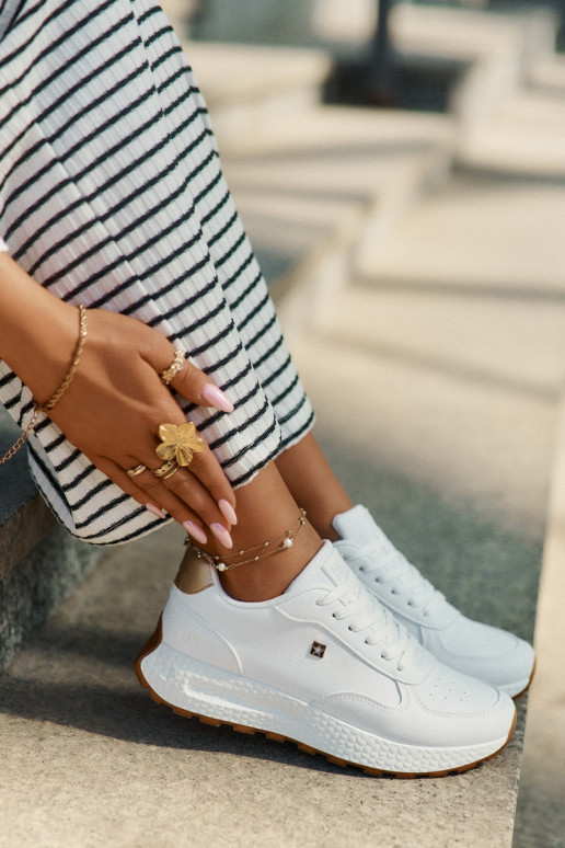 Gaisma sporta apavi Sieviešu Big Star RR274629 HI-POLY SYSTEM baltas krāsas